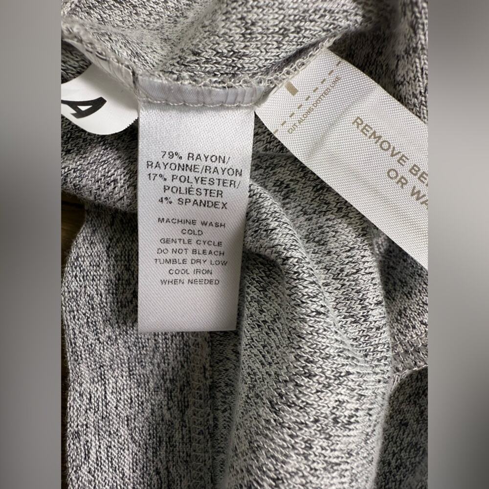 NWT Lou & Grey Soft Knit Surplice Wrap Dress Gray Heathered Long Sleeve Size XS - Picture 8 of 8